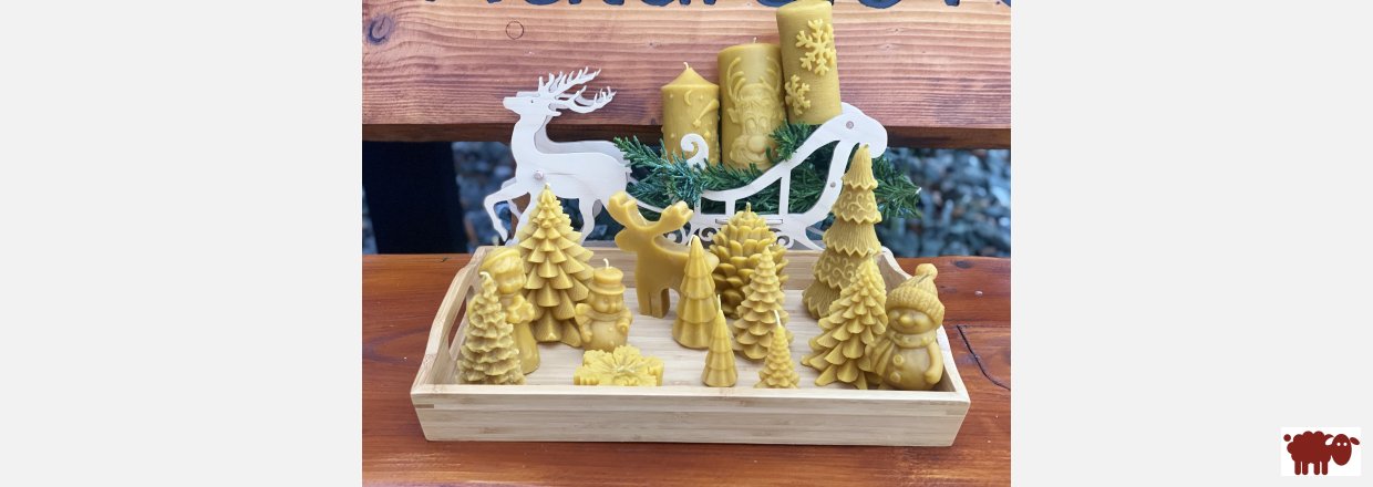 Bredygtig lys i ren bivoks, hndlavede - til hverdagen, til Jul og til Pske, stilfuld dekoration 