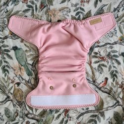 Puppi - Cover til genanvendelige stofbleer i bld merinould Peony