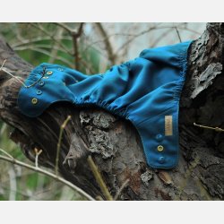 Puppi - Cover til genanvendelige stofbleer i bld merinould Royal Blue