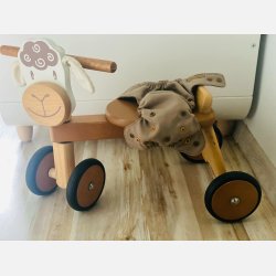 Puppi - Cover til genanvendelige stofbleer i bld merinould Cocoa Biscuit