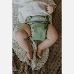 Puppi - Cover til genanvendelige stofbleer i bld merinould Basil