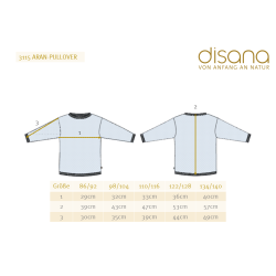 Disana - Pullover i bld kologisk merinould, caramel