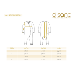 Disana - Jumpsuit/Kredragt i bld kologisk merinould