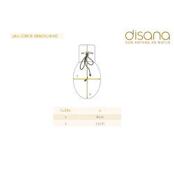 Disana - Strikket uldvanter/handsker i kologisk merinould