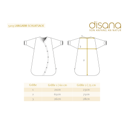 Disana - Charmerende Sovepose i bldmerinould, m.arm