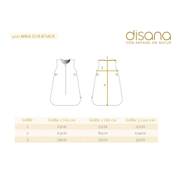 Disana - Charmerende Sovepose i kogt uld, ros