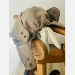 Puppi - Cover til genanvendelige stofbleer i bld merinould Cocoa Biscuit