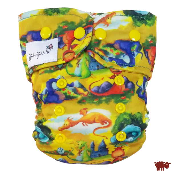 Pupus - AIO- All in One Genanvendelig ble,  bambus &amp; bomuld, Drager