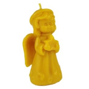 Hndlavet julelys i ren bivoks