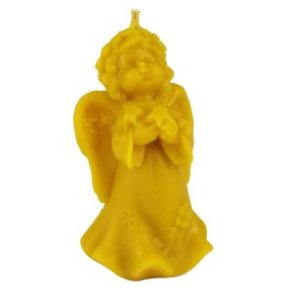 Hndlavet lys i bivoks, juleengel