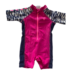 Hummel - Badetj / Badedragt  i llyserd med stribber og lynls, str. 80 cm, brugt