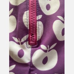 Smfolk - Badetj / Badedragt  i lilla med hvide med bler og lynls, str. 98-104 (3-4 r)