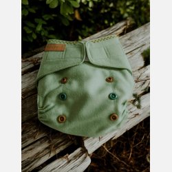 Puppi - Cover til genanvendelige stofbleer i bld merinould Basil