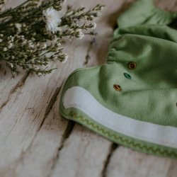 Puppi - Cover til genanvendelige stofbleer i bld merinould Basil