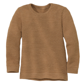 Disana - Pullover i bld kologisk merinould, caramel