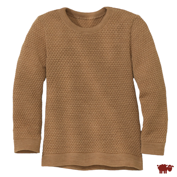 Disana - Pullover i bld kologisk merinould, caramel