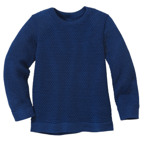Disana - Pullover i bld kologisk merinould, navy