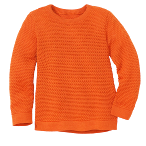 Disana - Pullover i bld kologisk merinould, orange