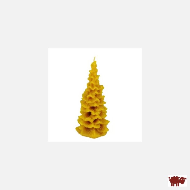 100% Bivokslys- Hndlavet Juletrr, mellemstor, 9 cm 