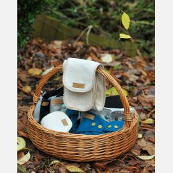 Puppi - Cover til genanvendelige stofbleer i bld merinould Royal Blue