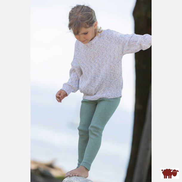 Disana -  Leggings i  kologisk merinould, Jade farve 