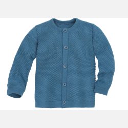 Disana -  Cardigan / Pullover i merinould, dove bl farve, Kollektion 2025