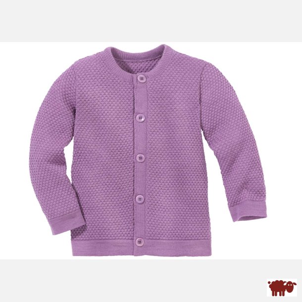 Disana -  Cardigan / Pullover i merinould, lilla farve, Kollektion 2025