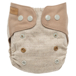 Puppi - Cover til genanvendelige stofbleer i bld merinould Earthsong