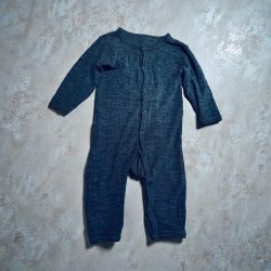 Friends - Babynatt�j, Heldragt i 100% �kologisk uld, gr�, 68 cm