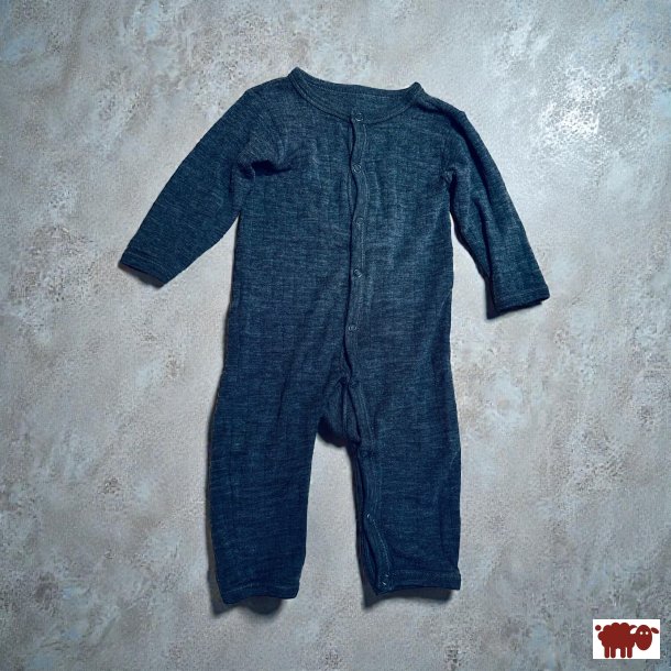 Friends - Babynatt�j, Heldragt i 100% �kologisk uld, gr�, 68 cm