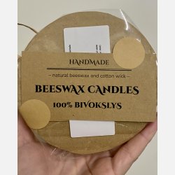 Stor P�ske�g med kanin�rer / P�skepynt  i Bivoks - H�ndlavet og b�redygtigt lys