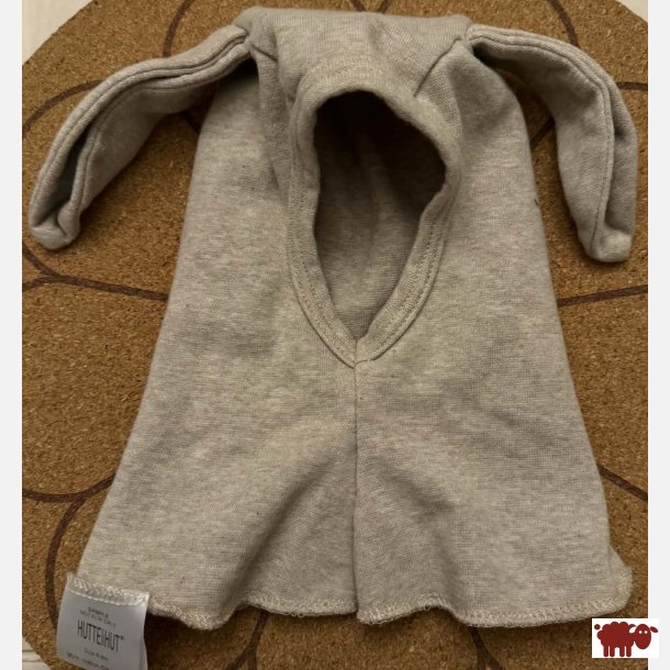 Huttelihuit - Elefanthue med �rer, i bomuld, 6-9 m�neder