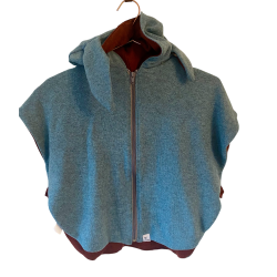 Ty.Bles - Poncho i 100% merino uld, perfekt til autostolen, upcykling
