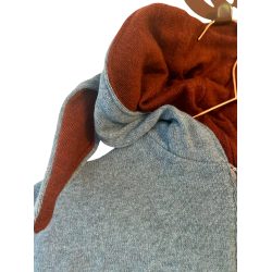 Ty.Bles - Poncho i 100% merino uld, perfekt til autostolen, upcykling