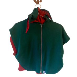 Ty.Bles - Poncho i 100% merino uld, perfekt til autostolen, upcykling