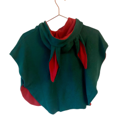 Ty.Bles - Poncho i 100% merino uld, perfekt til autostolen, upcykling