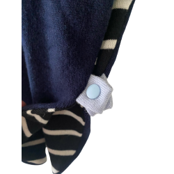 Ty.Bles - Poncho i 100% merino uld, perfekt til autostolen, upcykling