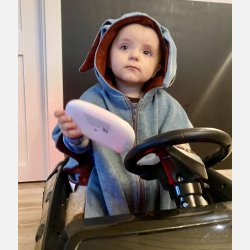 Ty.Bles - Poncho i 100% merino uld, perfekt til autostolen, upcykling