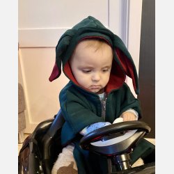 Ty.Bles - Poncho i 100% merino uld, perfekt til autostolen, upcykling