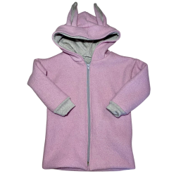 Pige jakke i 2 lag uld, bld merino, 110 cm