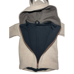 Zero Waste uldjakke i 2-lags uld og merinould