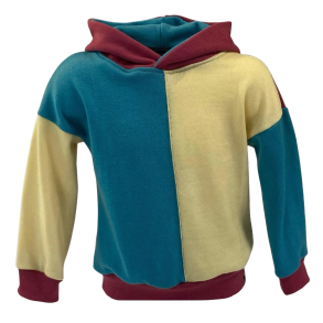 Ty.Bles - Hoodie/Trj med htte i merinould, upcyking, 98cm (3r)