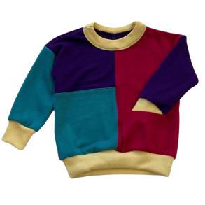 Ty.Bles - Hoodie/trj, upcyking i merinould, upcykling, 92cm (24 mdr.)