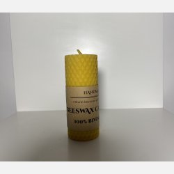 100% Bivokslys// Naturligt Duftlys- Hndlavede bloklys af bivoksplader,  10 cm, 3 stk.