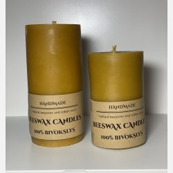 100 % Bivokslys- Hndlavet bloklys, 50 timer