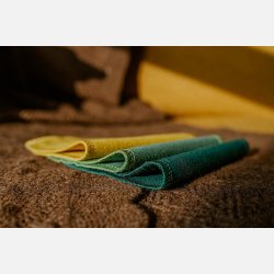 Puppi - Cover til genanvendelige stofbleer i bld merinould Green Herringbone