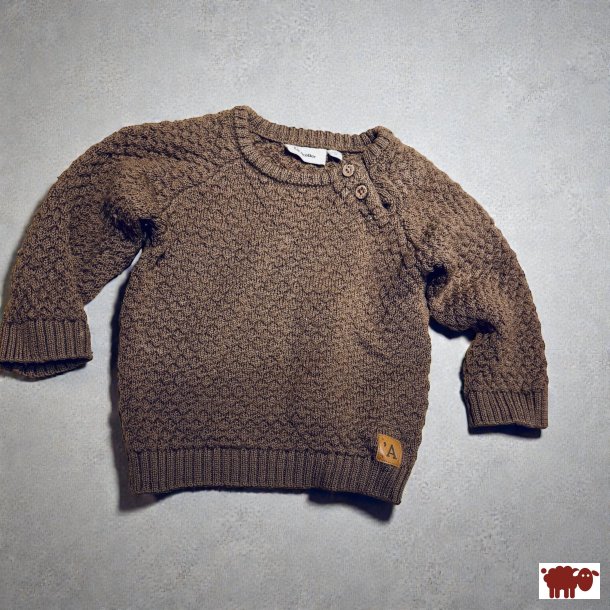 Lil Atelier - Varm Babystriktr�je i 100%  merinould, brugt, 68 cm ( 4-6 mdr.)