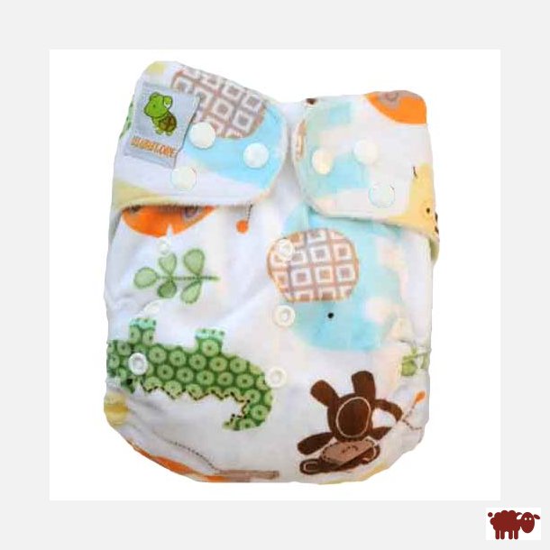 Lulajbaby - BAMBOO Lommeble i ubleget bambus,  One Size /4-17 kg, Safari