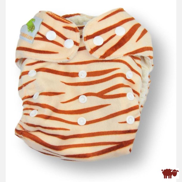 Lulajbaby - BAMBOO Lommeble i Ubleget bambus One Size /4-17 kg, Brun Zebra