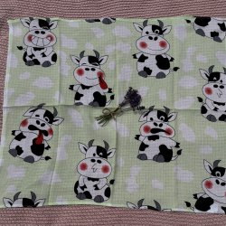 Lulajbaby - Tetrable i 100 % bomuld, med glade k�rer motivet, 70 x 80 cm